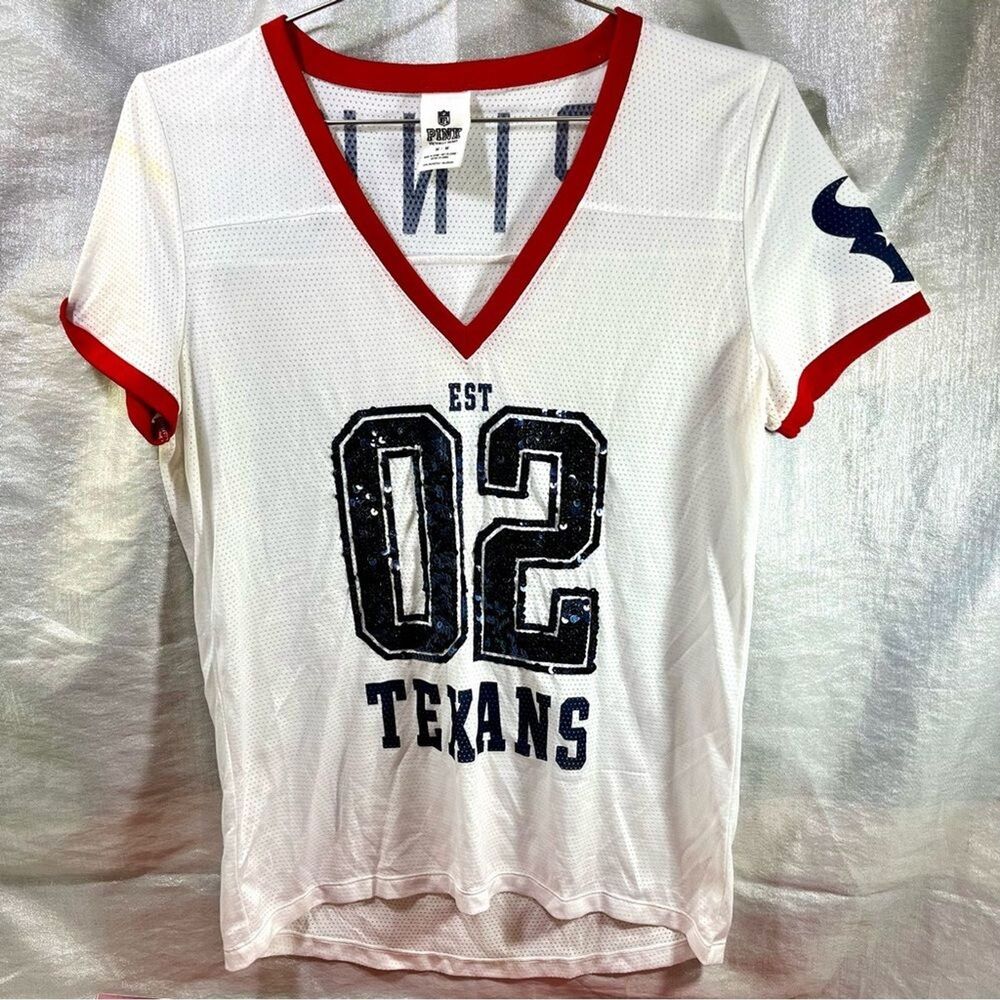 VICTORIA SECRET PINK TEXANS Jersey NFL - BLING RARE - Women's Size Medium